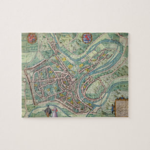 Puzzle Carte du Luxembourg, de 'Civitates Orbis Terrarum