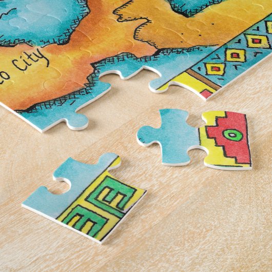 Puzzle Carte du Mexique (Côté)