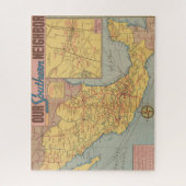 Puzzle Carte du Mexique - "Notre voisin du sud" (Vertical)