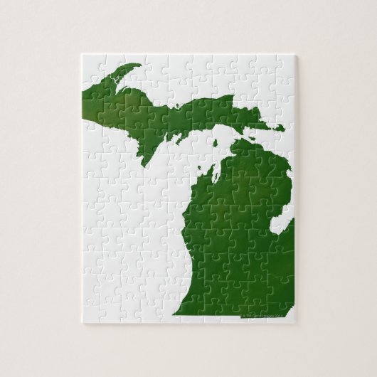 Puzzle Carte du Michigan (Vertical)