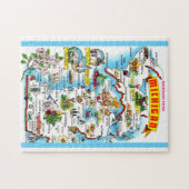 Puzzle Carte du Michigan 11x14 (Horizontal)