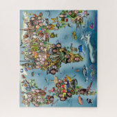 Puzzle Carte du monde amusant (Vertical)
