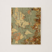 Puzzle Carte du monde Antique 1886 Illustré (Vertical)