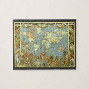 Puzzle Carte du monde antique de l'Empire britannique, 18