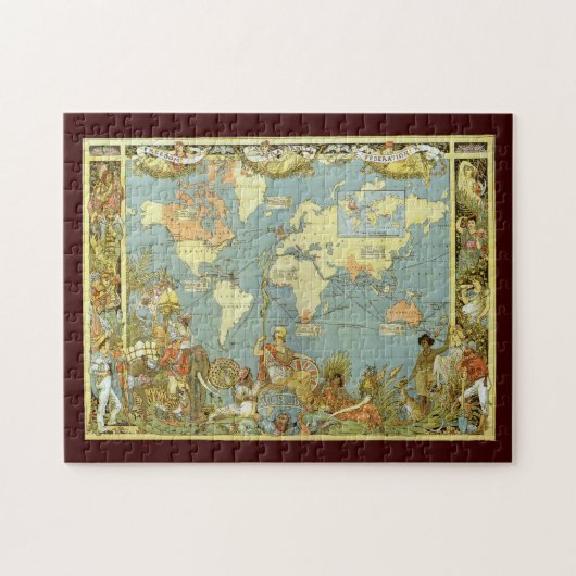 Puzzle Carte du monde antique de l'Empire britannique, 18 (Horizontal)