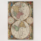 Puzzle Carte du monde antique en deux hémisphères (Vertical)