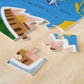 Puzzle Carte du monde avec épingles et points de repère (Côté)