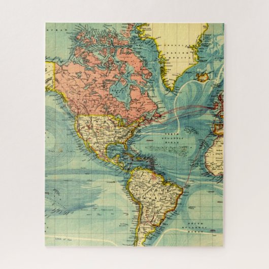Puzzle Carte du monde avec les États-Unis (Vertical)