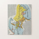 Puzzle CARTE du MONDE, c1300. (Vertical)