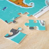 Puzzle Carte du monde dans le style de bande dessinée (Côté)
