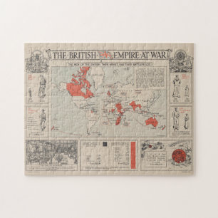 Puzzle Carte du monde de l'Empire britannique vintage (19