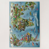Puzzle Carte du monde des animaux (Vertical)