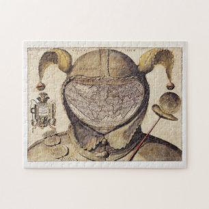 Puzzle Carte du monde du casquette de l'imbécile