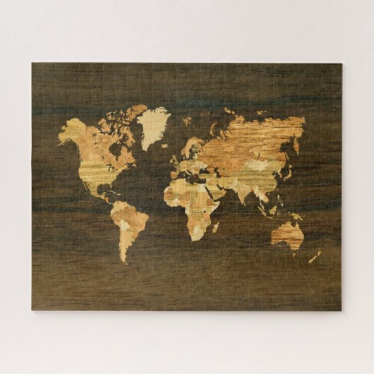 Puzzle Carte du monde en bois (Horizontal)