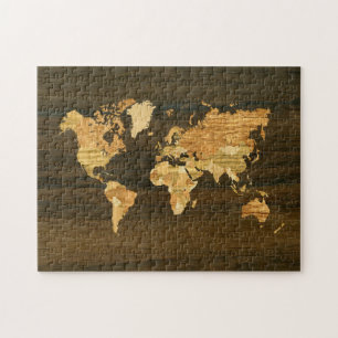 Puzzle Carte du monde en bois