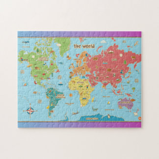 Puzzle Carte du monde interactif