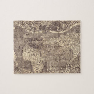 Puzzle Carte du monde Martin Waldseemuller 1507