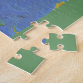 Puzzle Carte du monde physique 1994 - Plaques tectoniques (Côté)