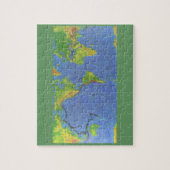 Puzzle Carte du monde physique 1994 - Plaques tectoniques (Vertical)