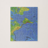 Puzzle Carte du monde physique 1994 - Plaques tectoniques (Vertical)