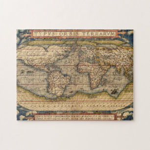 Puzzle Carte du monde vintage par Abraham Ortelius 1564