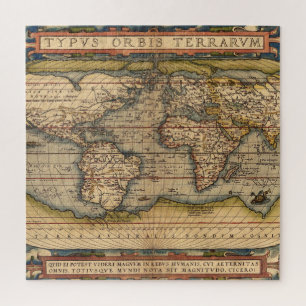 Puzzle Carte du monde vintage par Abraham Ortelius 1564