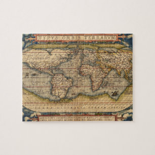 Puzzle Carte du monde vintage par Abraham Ortelius 1564