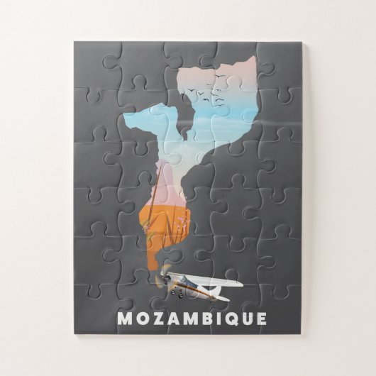 Puzzle carte du Mozambique (Vertical)