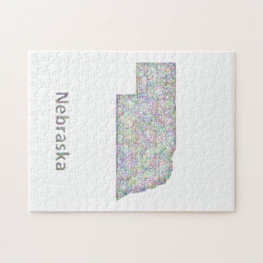 Puzzle Carte du Nébraska (Horizontal)