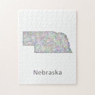 Puzzle Carte du Nébraska