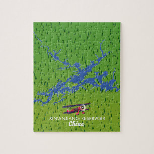 Puzzle Carte du réservoir de Xin'anjiang Chine