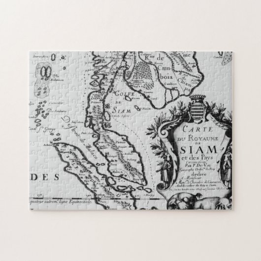 Puzzle Carte du royaume du Siam (Horizontal)