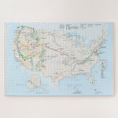 Puzzle Carte du sentier des parcs nationaux (Horizontal)