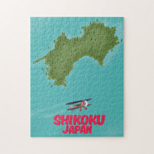 Puzzle carte du Shikoku Japon