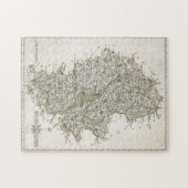 PUZZLE CARTE DU STAFFORDSHIRE, 1793 (Horizontal)