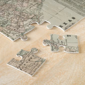 Puzzle Carte du Texas aux frontières du comté (Côté)