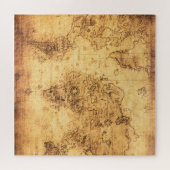 Puzzle Carte du Vieux-Monde : Parchemin Vintage (Horizontal)
