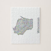 Puzzle Carte du Wisconsin (Vertical)