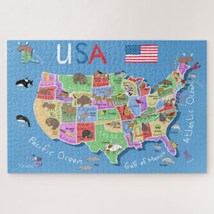 Puzzle Carte Enfants US