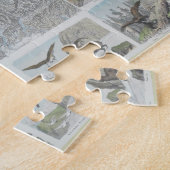 Puzzle Carte et Vignettes des Alpes suisses (Côté)