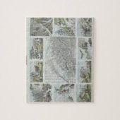 Puzzle Carte et Vignettes des Alpes suisses (Vertical)