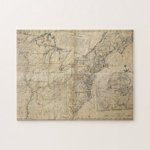 Puzzle CARTE : États-Unis, 1783
