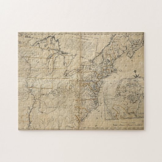 Puzzle CARTE : États-Unis, 1783 (Horizontal)