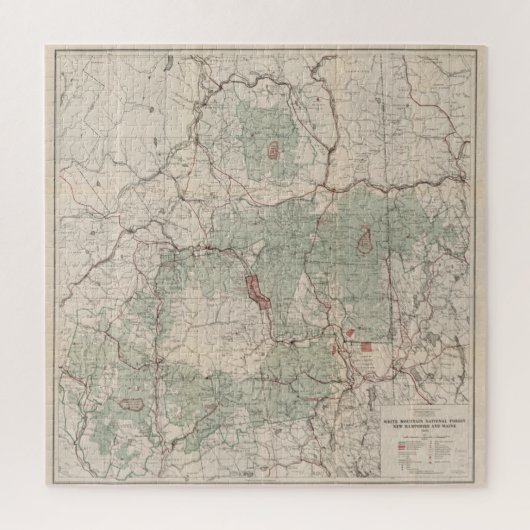 Puzzle Carte forestière nationale des Montagnes blanches  (Vertical)