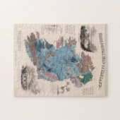 Puzzle Carte géologique vintage d'Irlande (1850) (Horizontal)