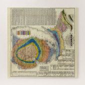 Puzzle Carte géologique Vintage du Michigan (1865) (Horizontal)