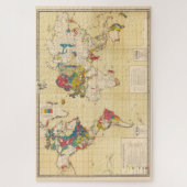 Puzzle Carte géologique Vintage du monde (1875) (Vertical)