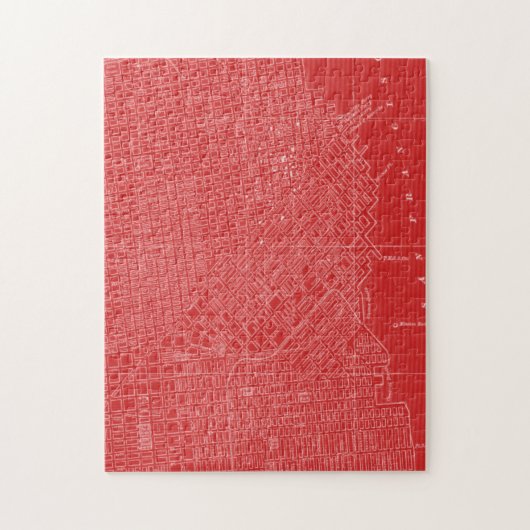 Puzzle Carte graphique de San Francisco (Vertical)