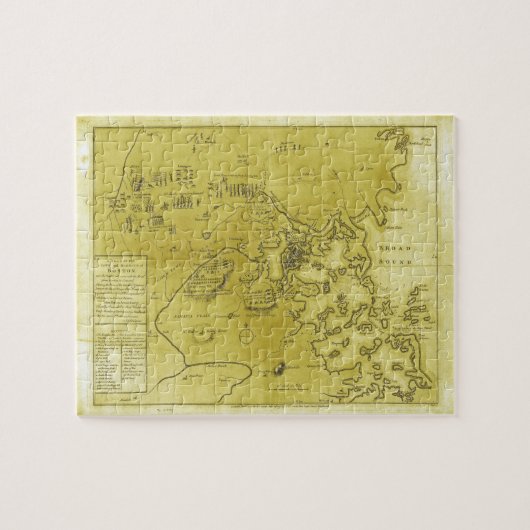 Puzzle Carte historique Boston American Revolutionary War (Horizontal)