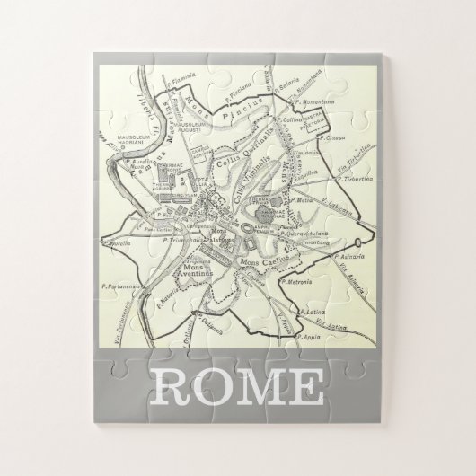 Puzzle Carte historique de la ville de Rome (Vertical)